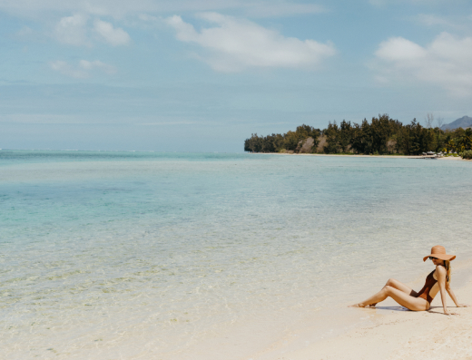 Slow, relaxing moment at Bel Ombre beach in South Mauritius