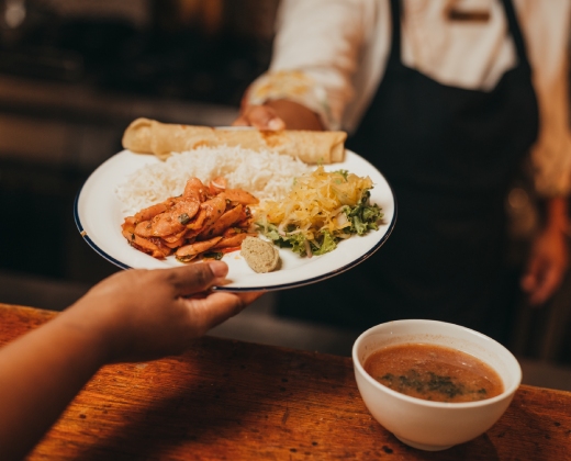 Local Mauritian dishes served at Kaz’alala