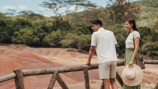 Scenic view of Chamarel 7 Colored Earth