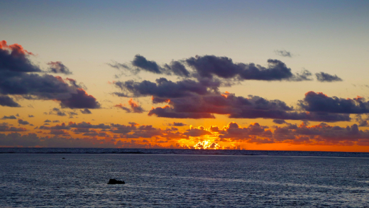 Sunset at Bel Ombre Kaz’ala in Mauritius