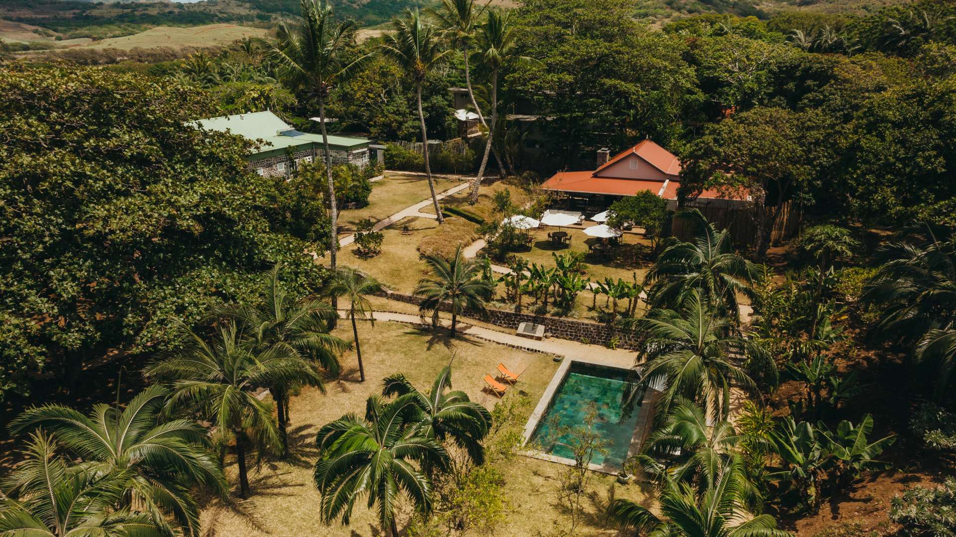 View of the accommodation at Kaz'alala, Bel Ombre, south Mauritius