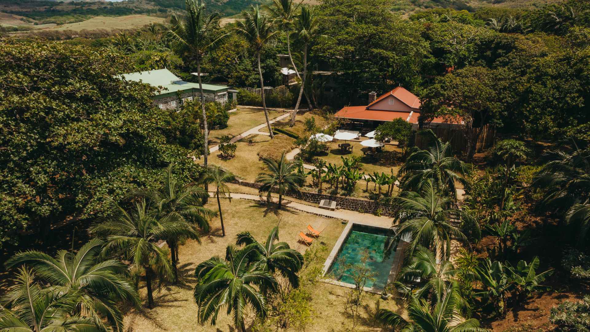 Kaz’alala in southern Mauritius surrounded by nature and traditional architecture
