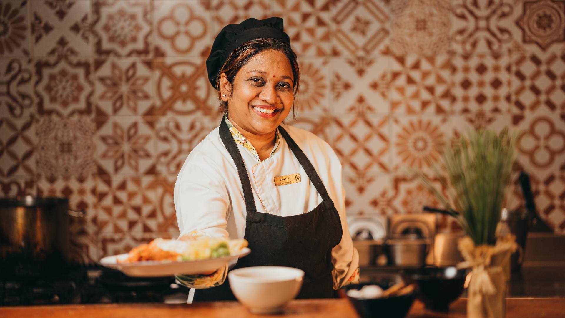 Traditional Creole cuisine served in Mauritius
