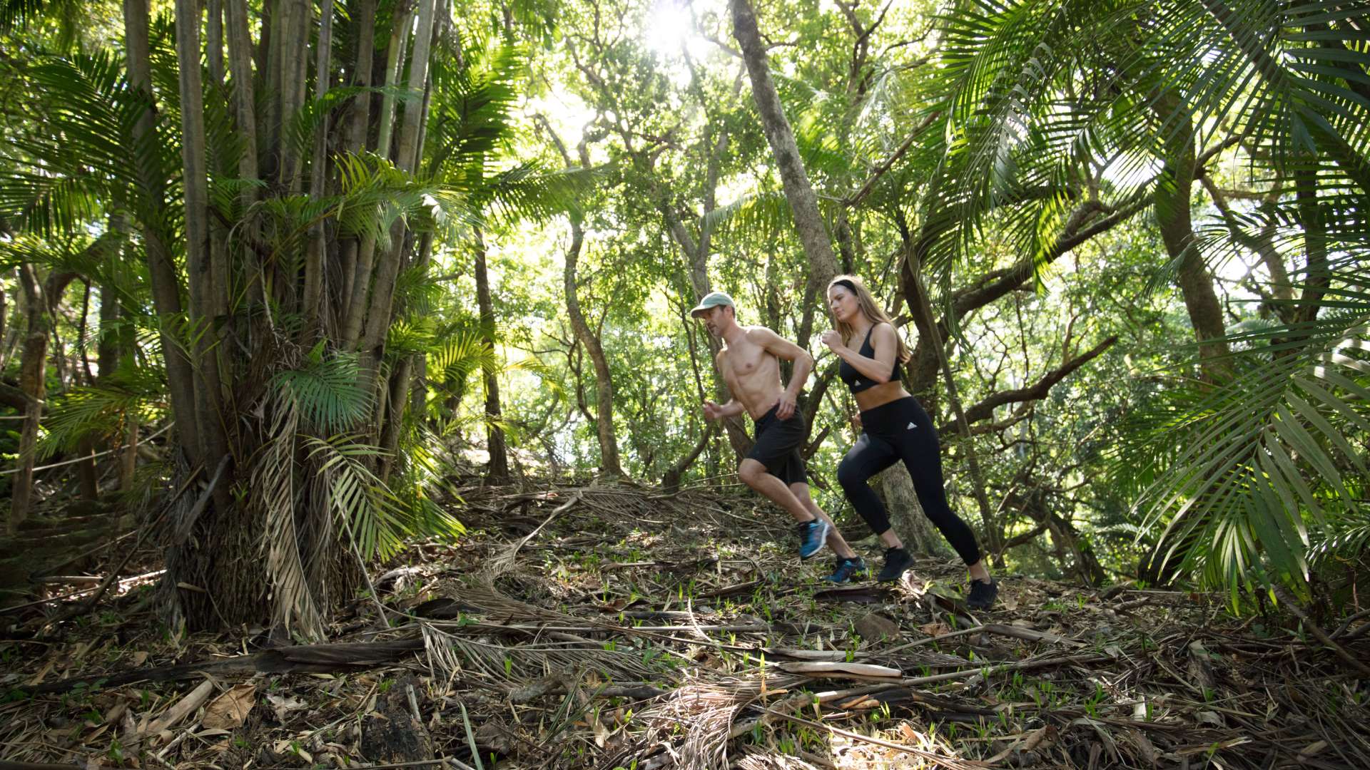 Couple enjoying nature activities together in Mauritius