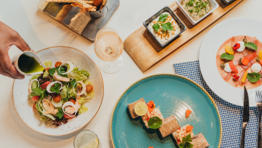 Lunch at C Beach Club in south Mauritius, Bel Ombre