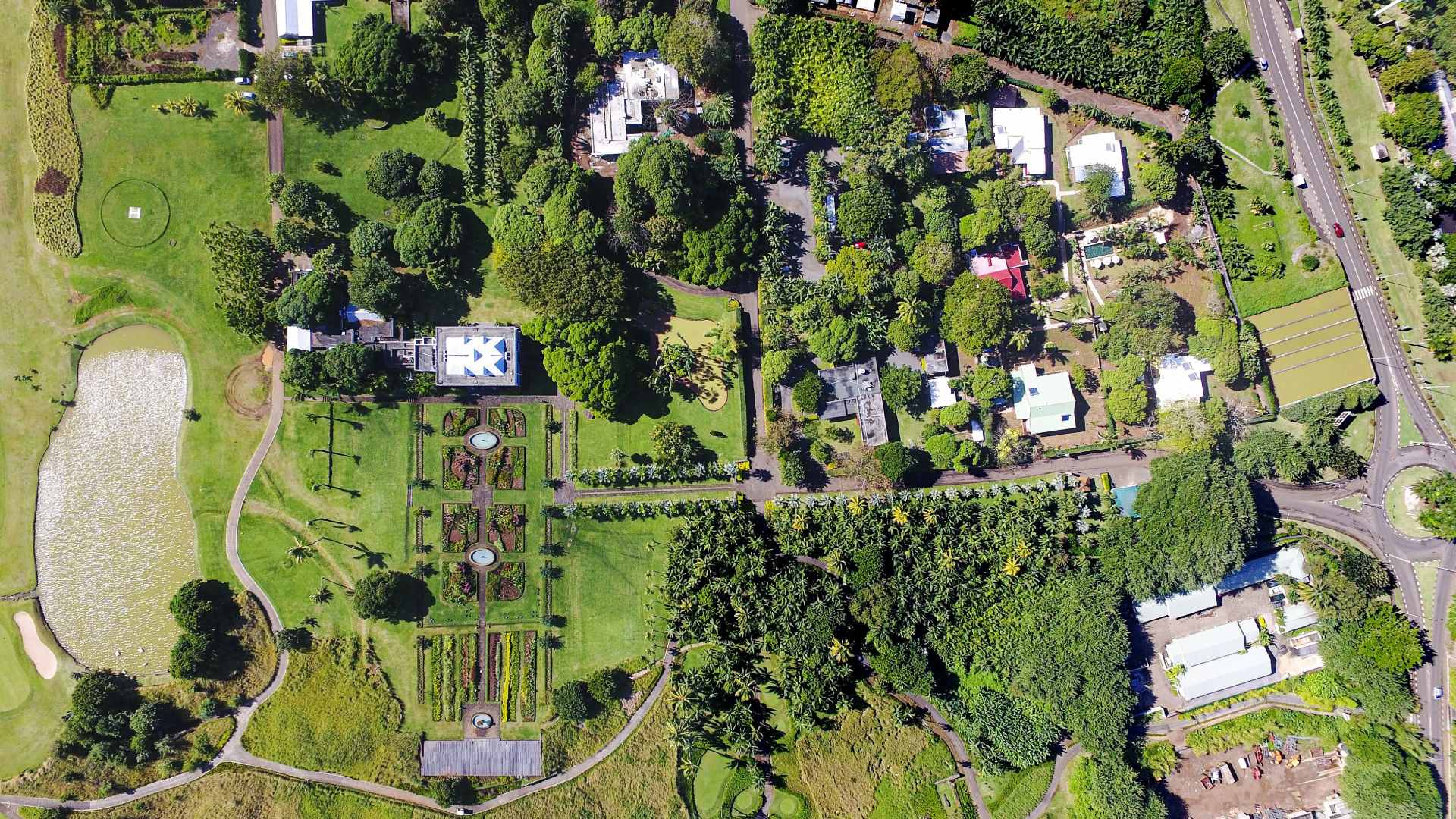 Environnement verdoyant du domaine de Bel Ombre, sud de Maurice