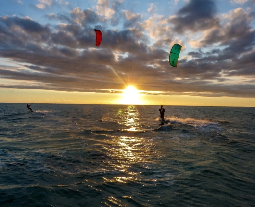 Summer kitesurf session in Mauritius